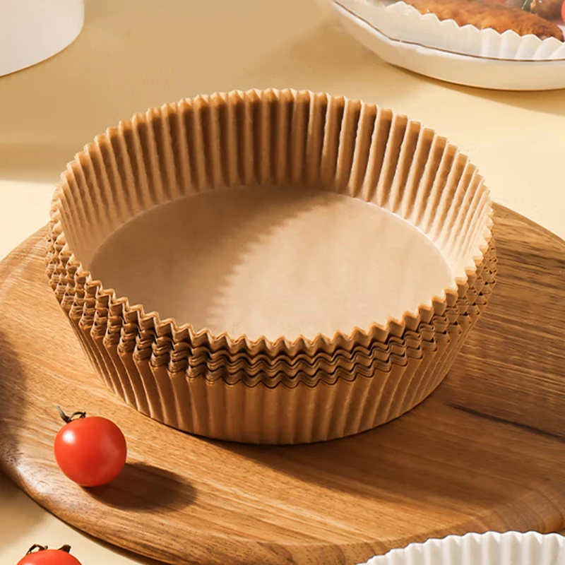 Air Fryer Disposable Parchment Paper Liner Oil-proof Paper Tray Non-Stick Baking Mat Air Fryer Accessories SquareRound