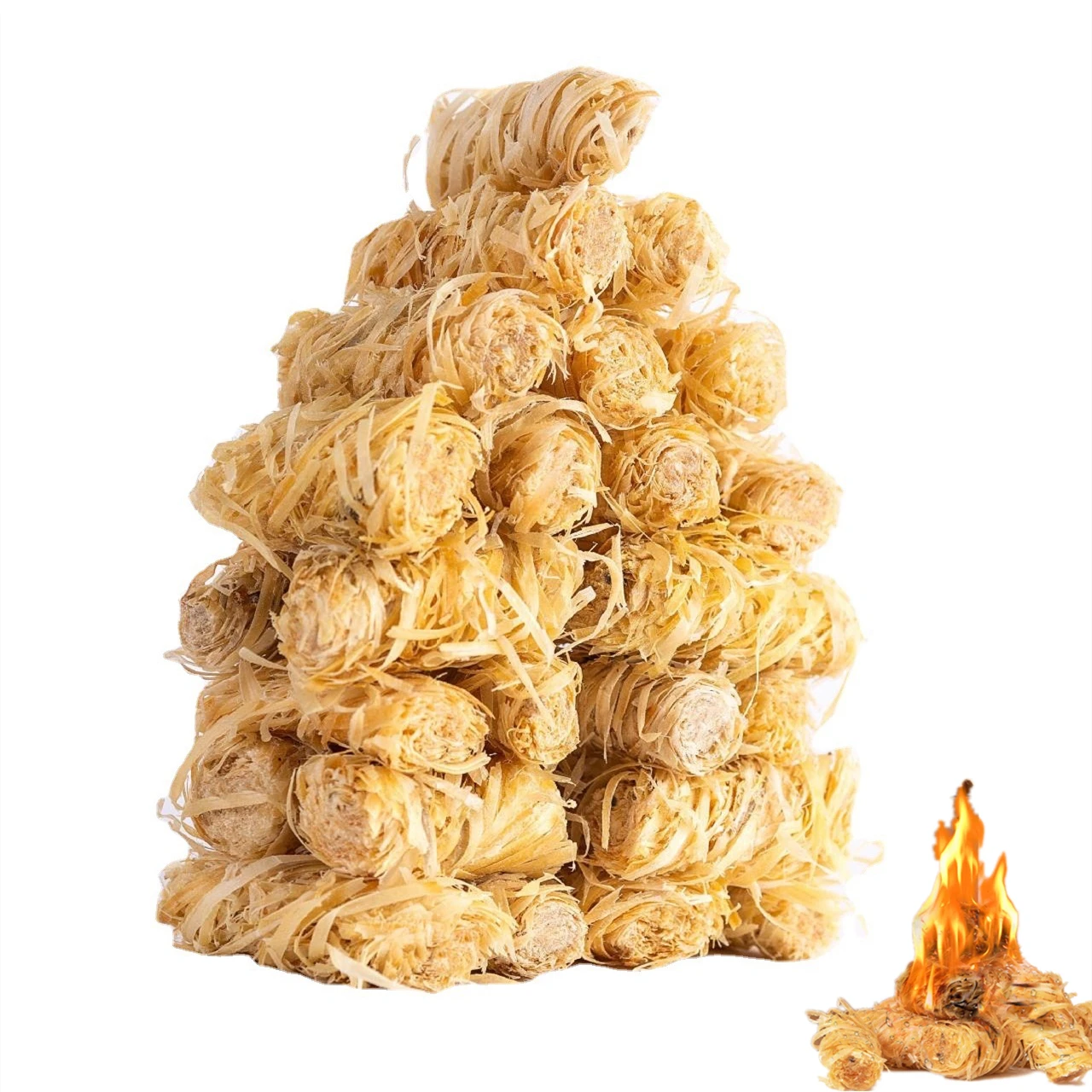 Natural And Environmentally Friendly Outdoor Barbecue Fire Starters Used For Fireplace Ignition