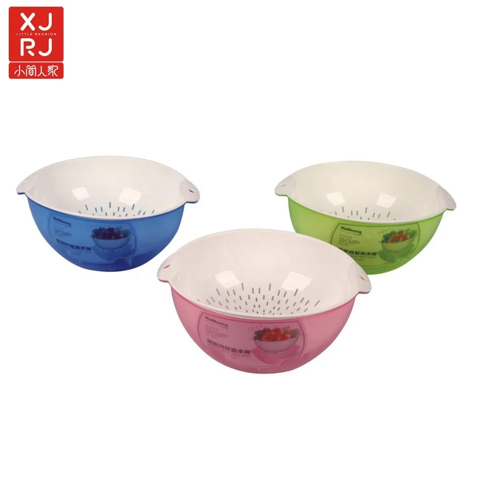 kitchen fruit vegetable colorful small size round shape kitchen colander sink sieve