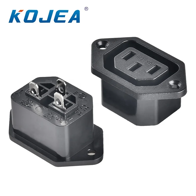  Kejian BX-130-A 250V 10A для монтажа в панель IEC320 3p Заземленный переменного тока на входе Разъем питания с крышкой электрической вилке стандартное