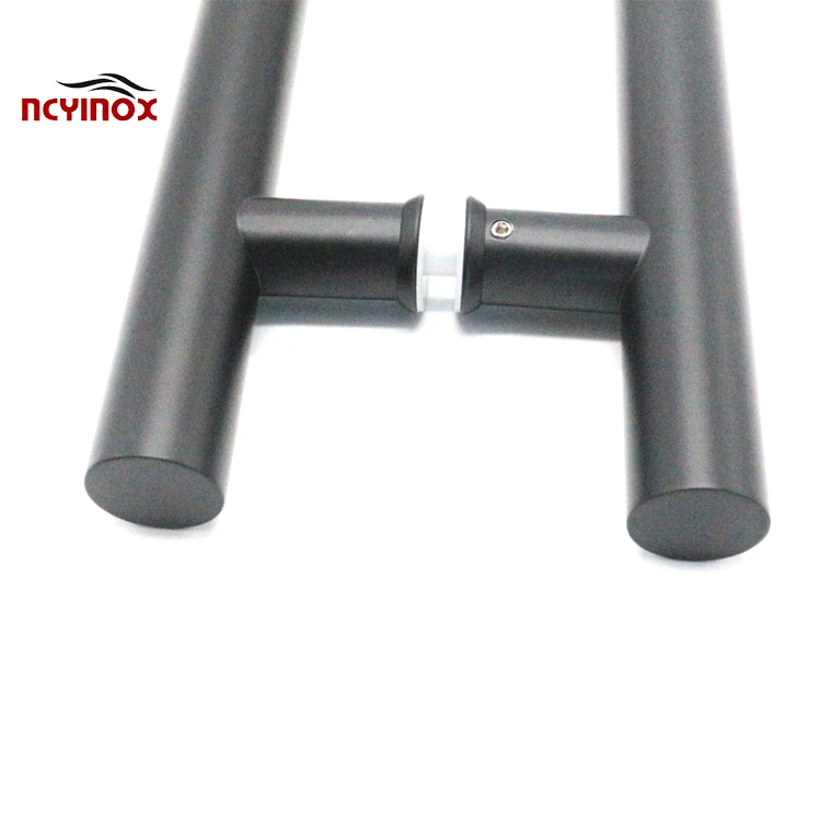 Stainless steel door handles  H-Type Polish finished Mirror finished  door handles suitable for 8-12mm thickness glass