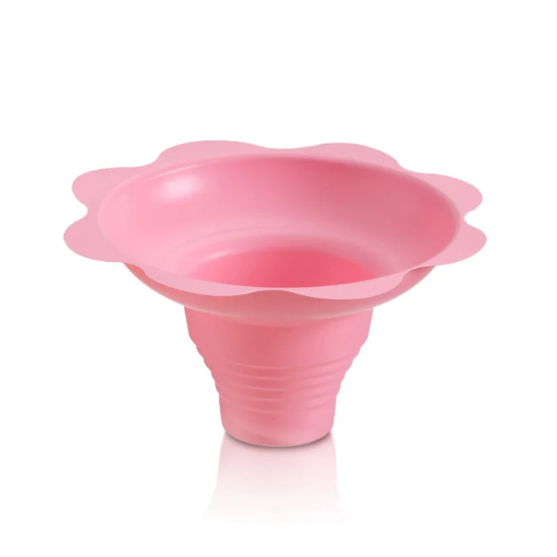 Plastic Shave Snow Cone Ice Cream Flower Cups Multicolor Reusable Leak Proof Bowls