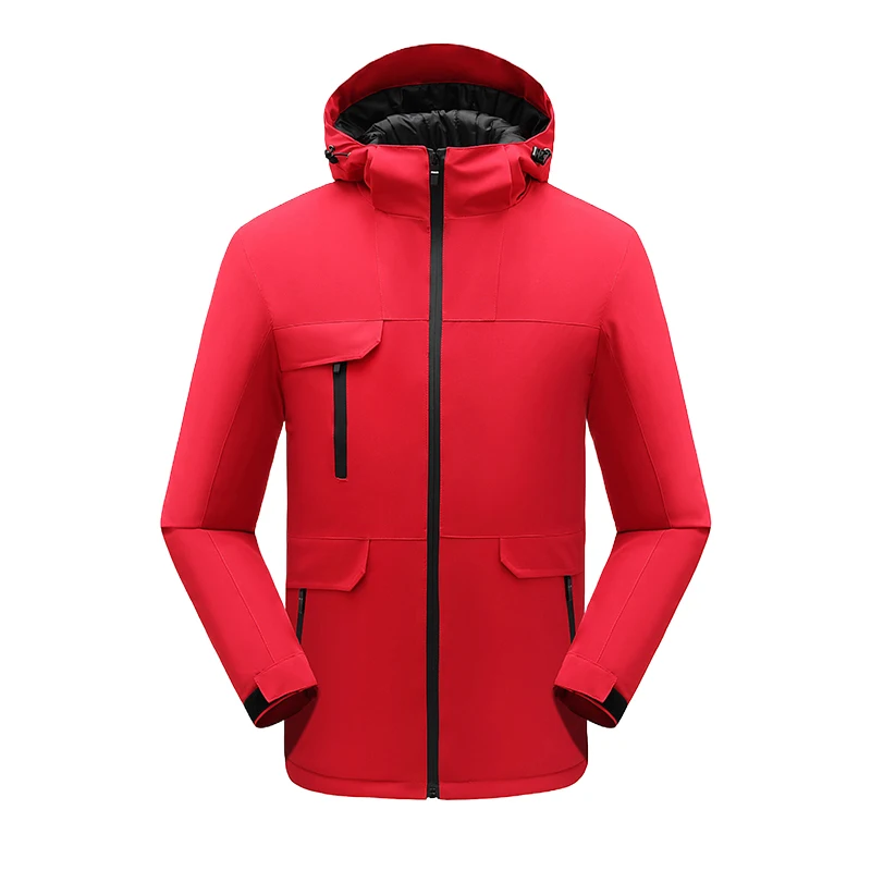 Waterproof Ski Jacket Windproof Winter Coat Warm Snow Coat Outdoor Raincoats with Removable Hood