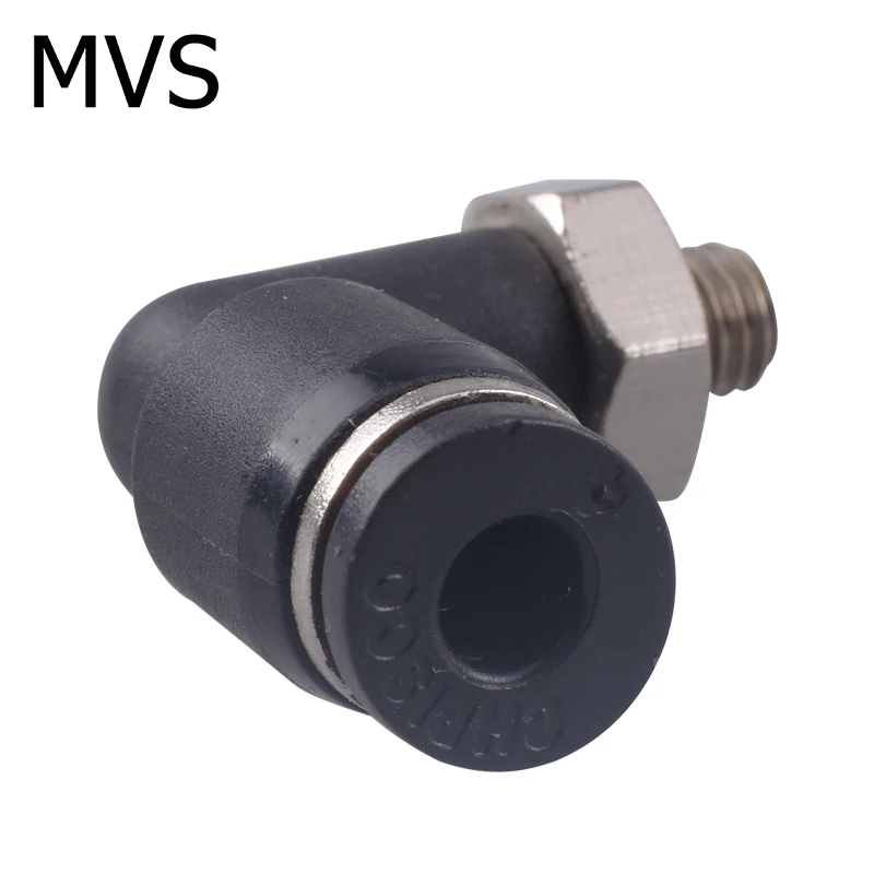 Plastic Material And Black Color L Type Push Elbow Tube and Pneumatic Fitting G1/8 and G1/4  90 Degree In Joint