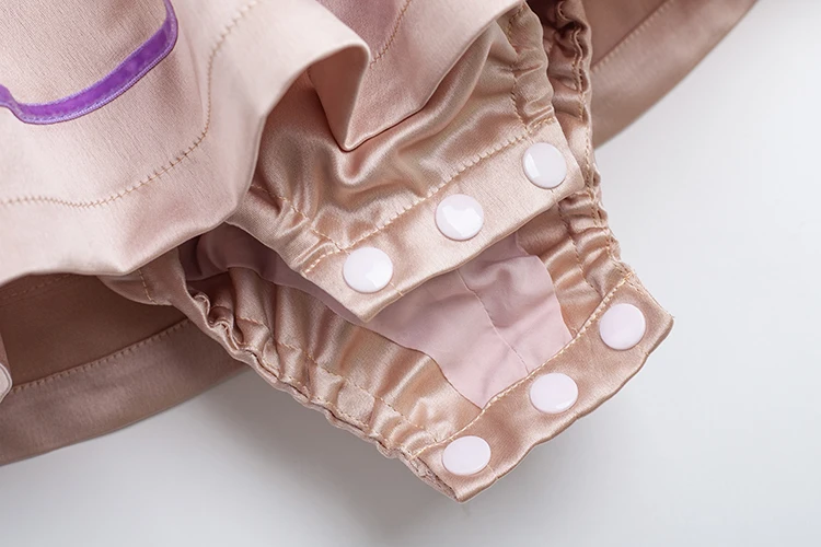 
New Design Chinese Hanfu Traditional Vintage Retro Style Newborn Baby Girl Pink Silk Veil Skirt with Yarn Hem and Poppers Bottom 