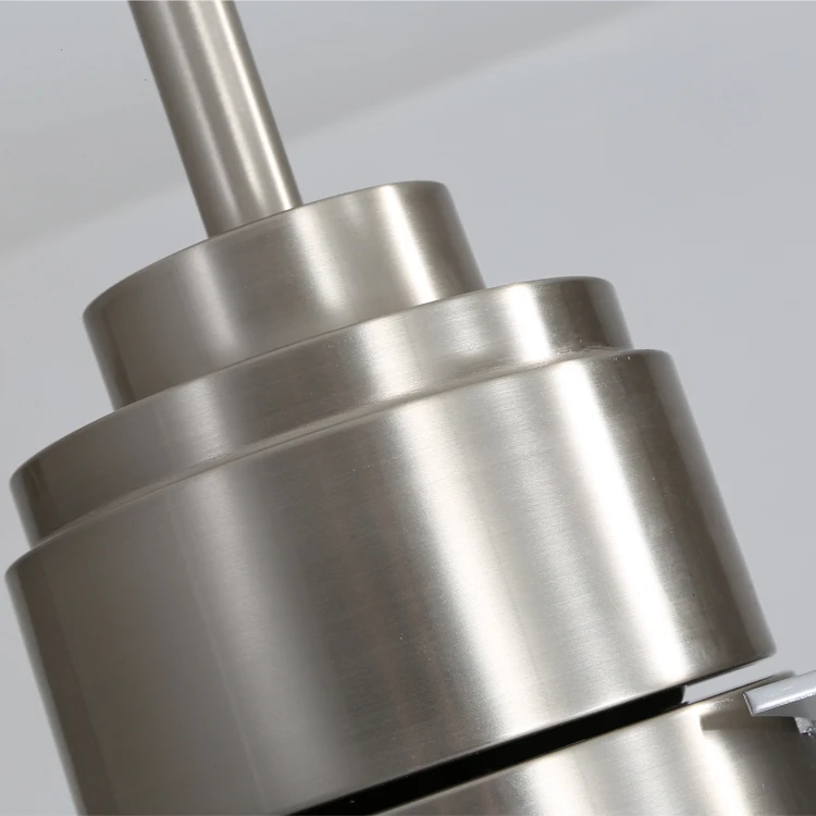 Home Appliances Modern Design Energy Saving Electric Fans Brushed Nickel Ceiling Fan Light