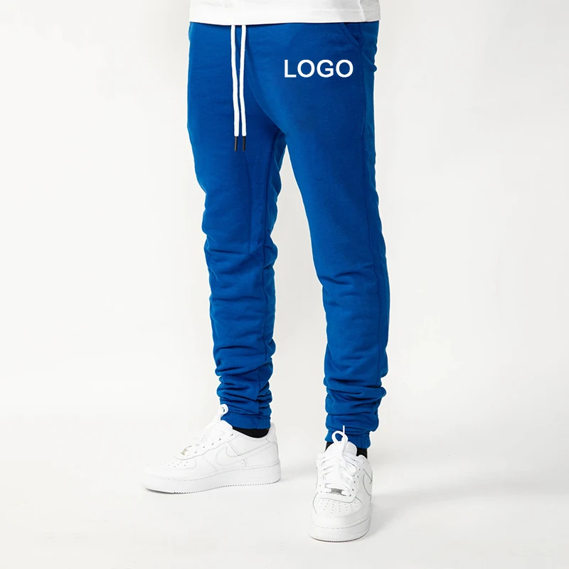 XJYD Simple Jogger pants for men Stacked slim pants Fashion Wholesale Running SweatPants Blank Custom Brand Mens Bottom