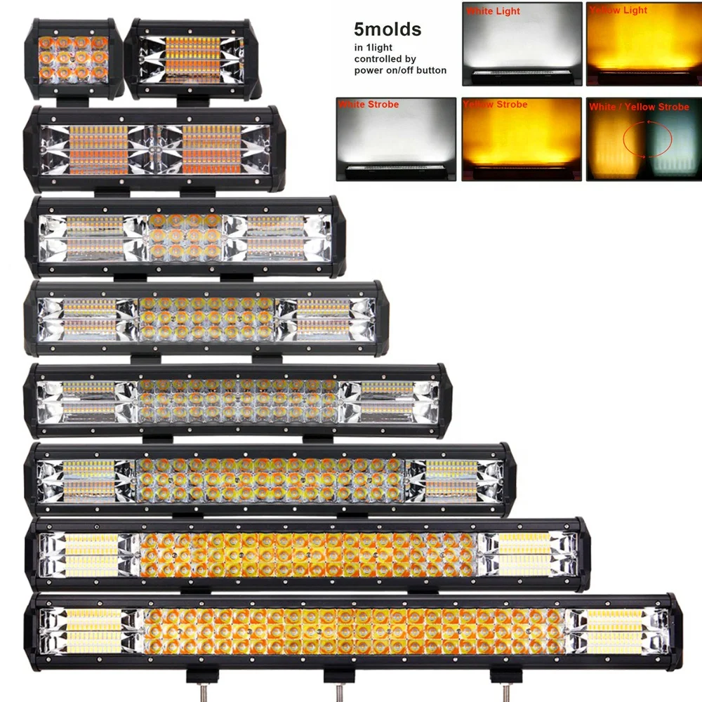 TRIPLE Row 12v 24V 22 inch 50 Inch Off Road Led Light Bar for 4X4 Truck ATV UTV  288W BAR LIGHTS