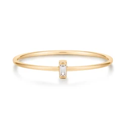 Perfectly Simple Design Topaz Solitaire Ring Very Popular 14K Solid Gold Ring