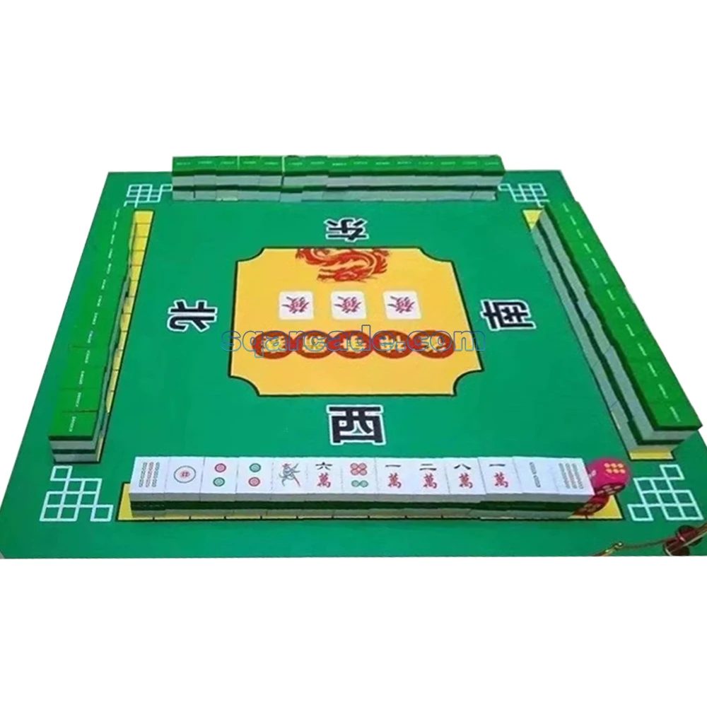 Custom American Indoor/outdoor Amusement Activity Park Booth Giant Mahjong Tiles Foam Rummy With Mahjong Mat Game Sticker Set