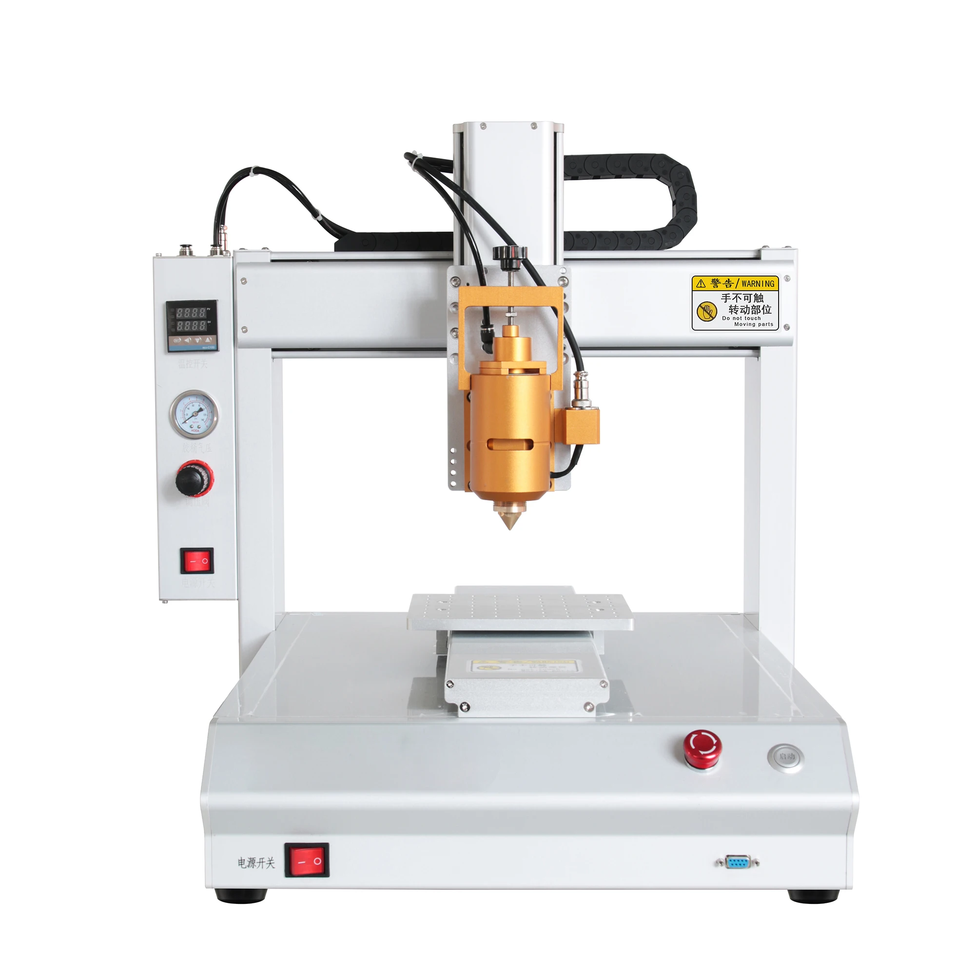 Automatic Rotating Glue Dispensing Robot Machine 3 Axis Glue Dispenser Robot with Hot Melt Glue, UV, Resin