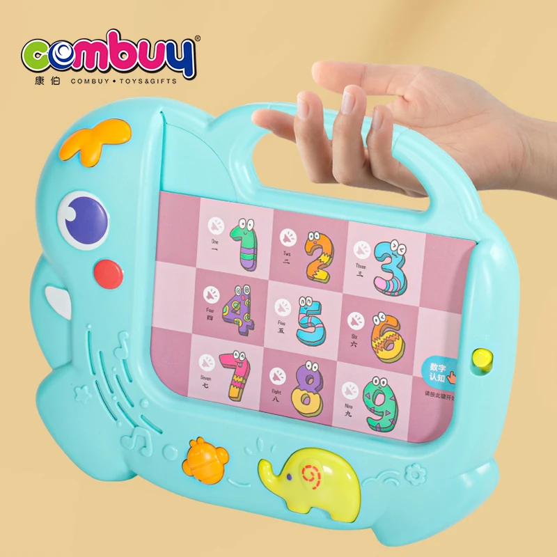 Cute elephant early education enlightenment bilingual kids e-book learning toy