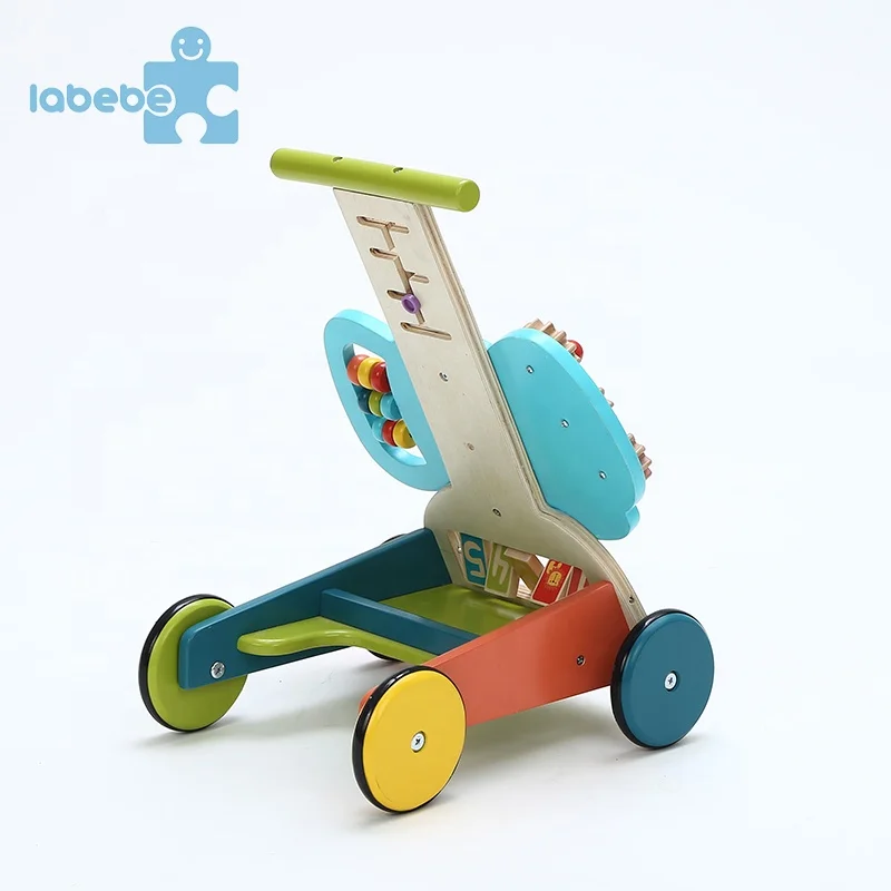 2020 children toy educational push walker child walker rollator learning wooden safety children walker