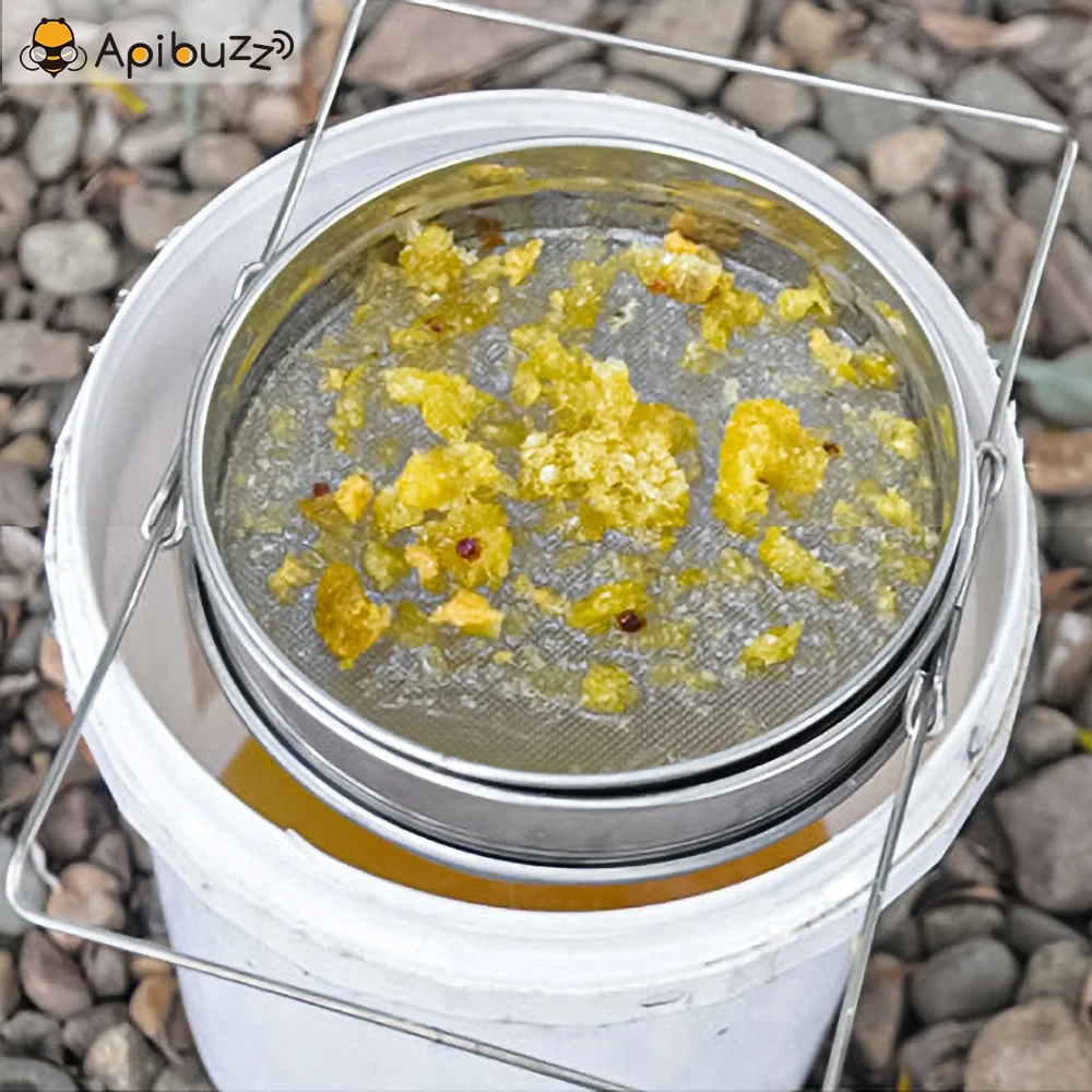 Wholesale honey double strainer - 304 Stainless Steel Double Sieve Honey Strainer - Dropshipping beekeeping equipment supplier