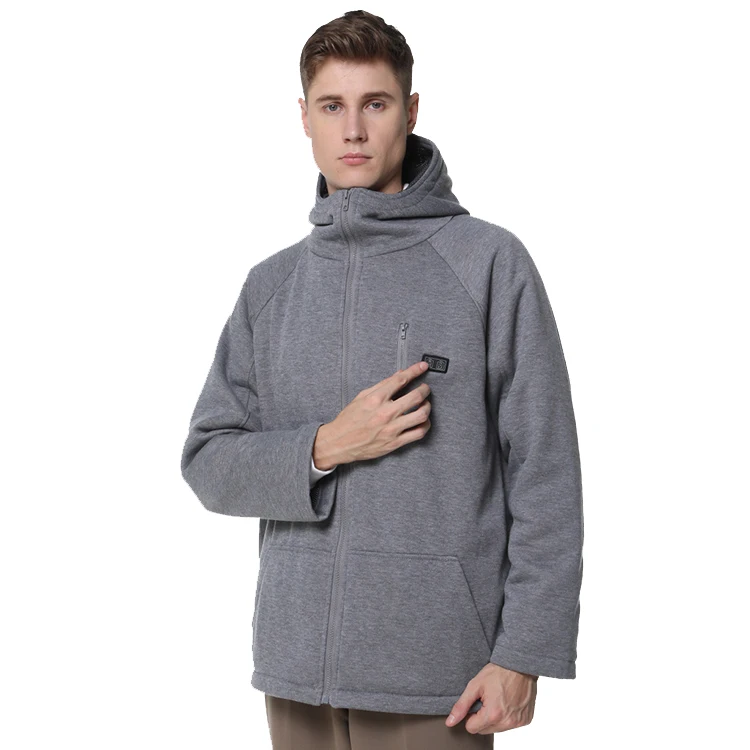 Best heat reflective coat safety heated sports fleece jacket with 5 heating area