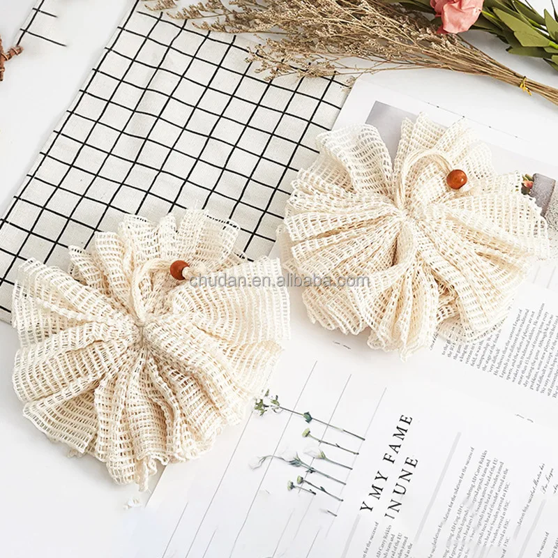 100% Natural Exfoliating Hemp Fiber Loofah Glove Mitt Mitten Bath Sponge Remove Dead Skin Exfoliating Scrubber