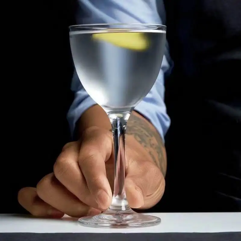 Light Luxury 155ml Crystal Nick Nora Cocktail Glass Cup Kimura Nikola Goblet Classical Wide Mouth Martini Glasses  Stemware