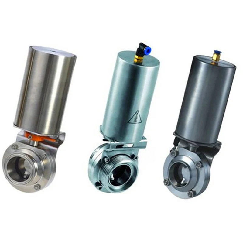 Sanitary Stainless Steel Pneumatic Butterfly Valve