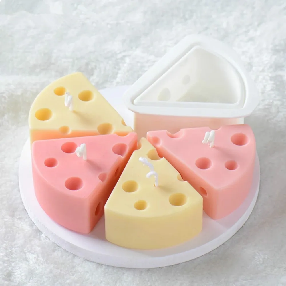 Cheese Shape Silicone Candle Mold Scented Mousse Cake Moulds Soap Mold Chocolate Fondant Pastry Baking Decorating Tools Bakeware