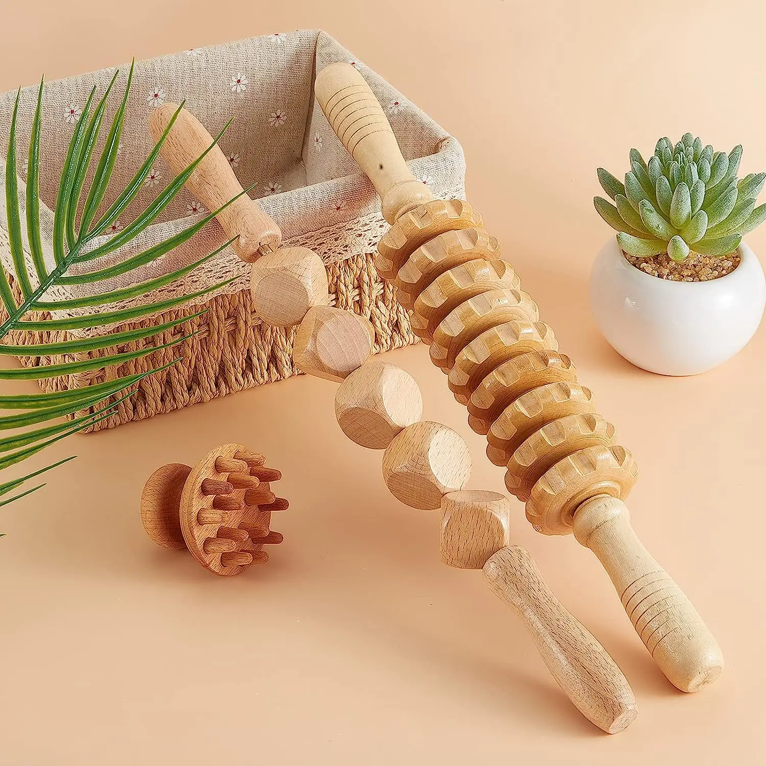 Gua Sha Anti Cellulite Massage Stick Wooden Massagers Wood Therapy Massage Tool For Lymphatic Drainage Body Sculpting