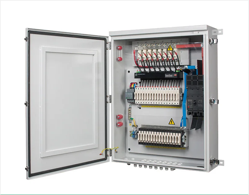 DC Solar PV Array Strings AC Combiner Box 1000V 10-String Waterproof IP65 ABS Material with Steel Radio Type Solar Power System