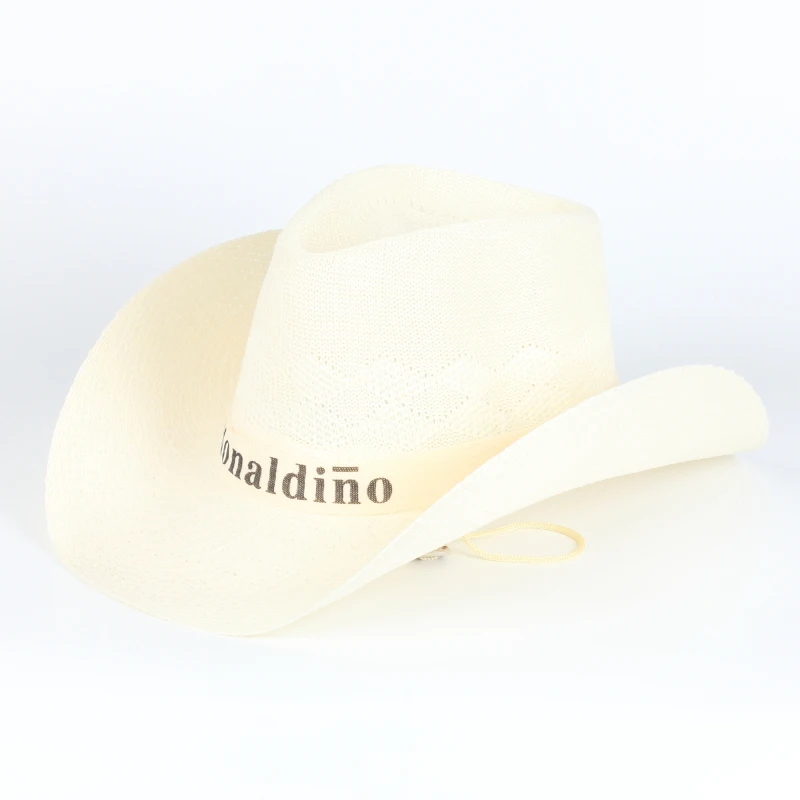 Fashion Summer Casual Unisex Beach Trilby Wide Brim Jazz Sunshade Straw Panama Paper Cowboy Hats For Men