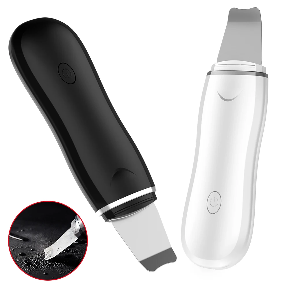 factory price ultrasonic stainless steel face cleaner skin scraper ultra sonic skin scrubber