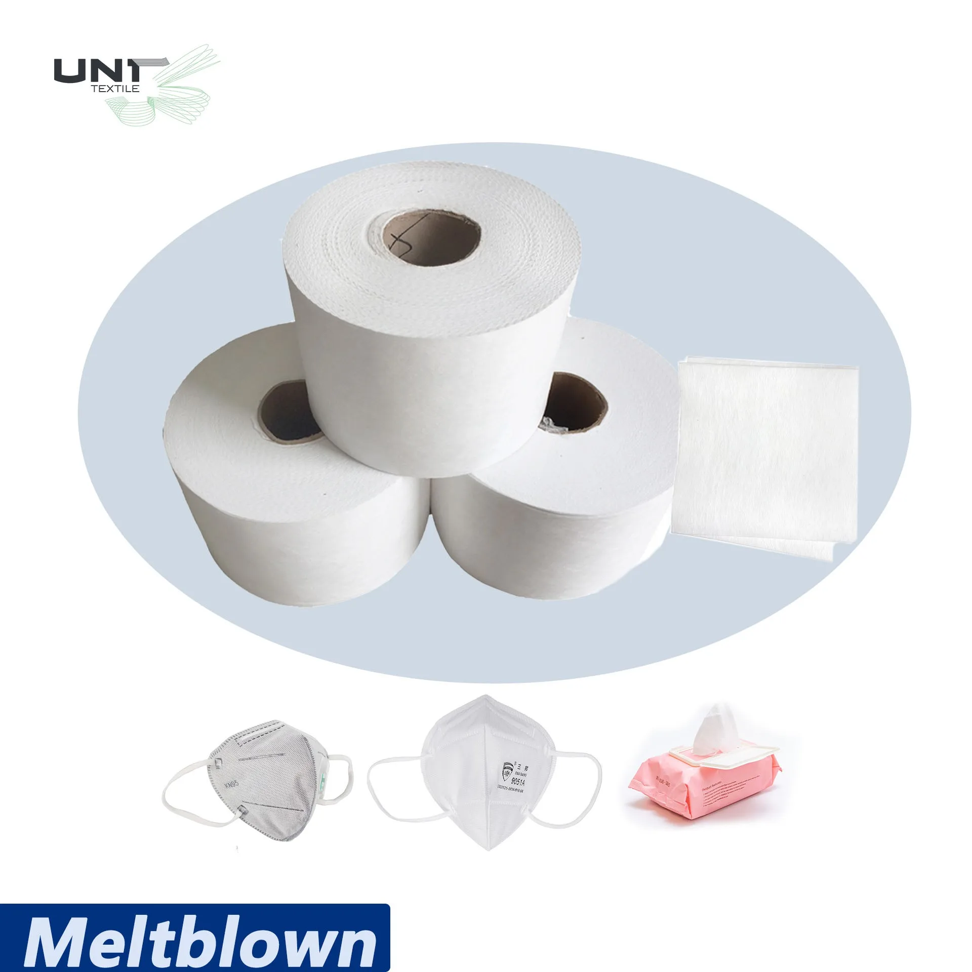  Эластичный рельефный нетканый материал Spunlace meltblow Ушная петля для 3d