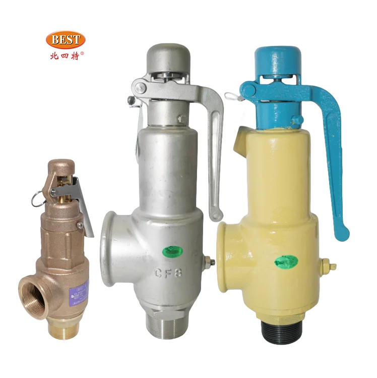 PSV Pressure Relief Valves AB812-C Series Carbon Steel Spring Loaded CS Water Air Steam Oil Boiler Thread Safety Valve