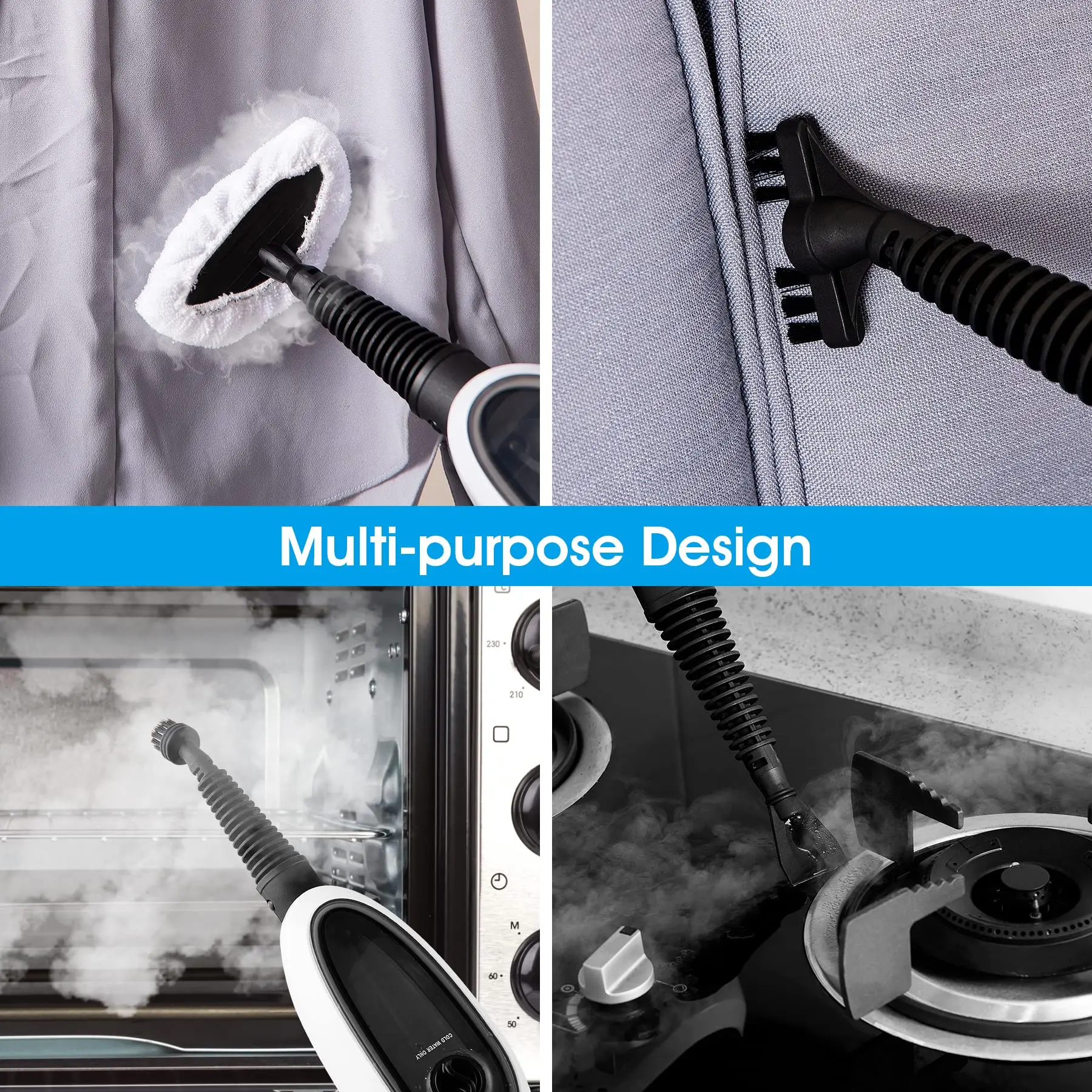 Dropshipping 5 8 in 1 Steam Mop Multi-function Floor Cleaning Detachable Steam Cleaner For Hardwoods Tiles Carpet Cleaning