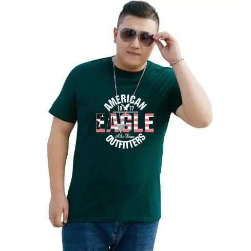 2021 new super fat oversized cotton short-sleeved T-shirt fat guy fat brother summer dress plus fat XL