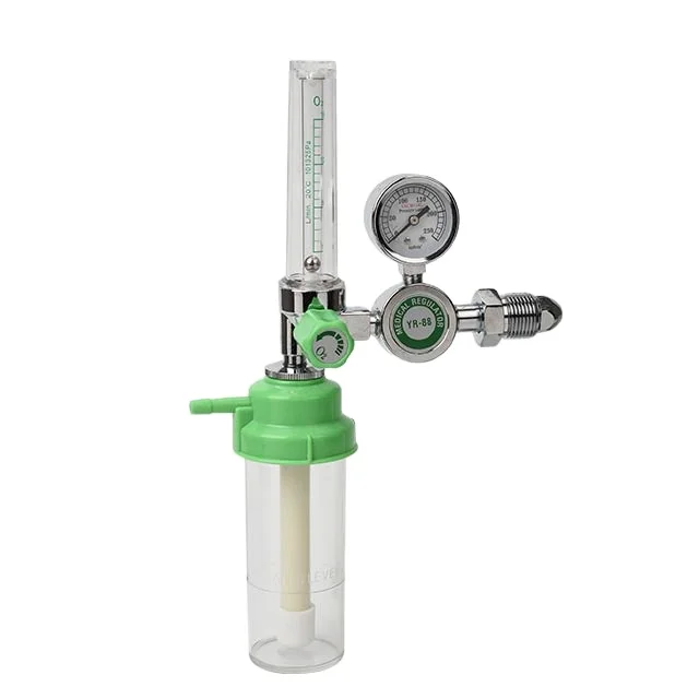 
YR-88 Wholesale Oxygen Equipment Medical Device first aid oxygen regulator with flow meter and humidifier for oxygen gas cylinde 