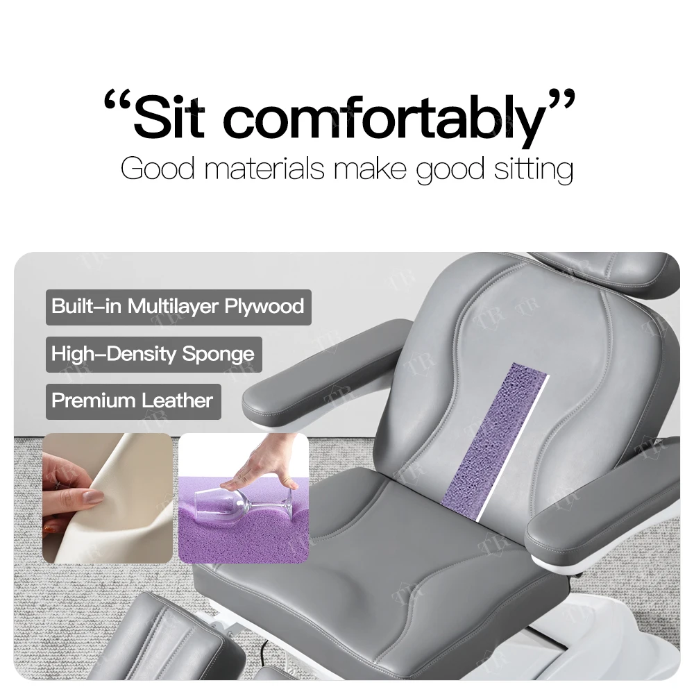 Turri Electric Massage Table Leather Salon Massage Lounger Lifting Adjustable Stretcher For Beauty Salon Furniture