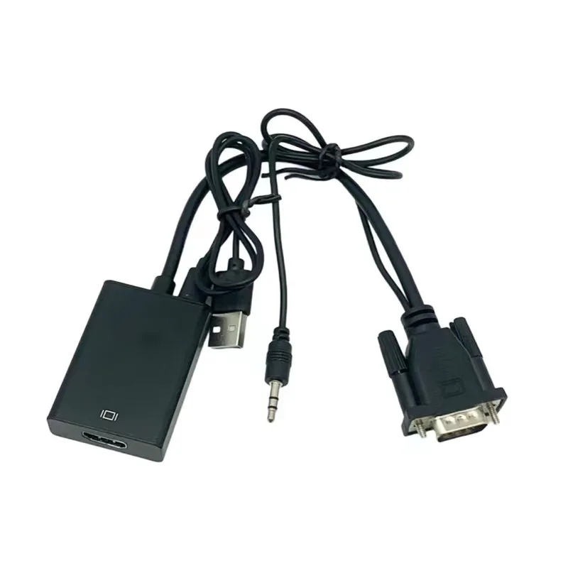 Factory spot with audio HD VGA to HD-MI computer to TV transfer cable conversion line