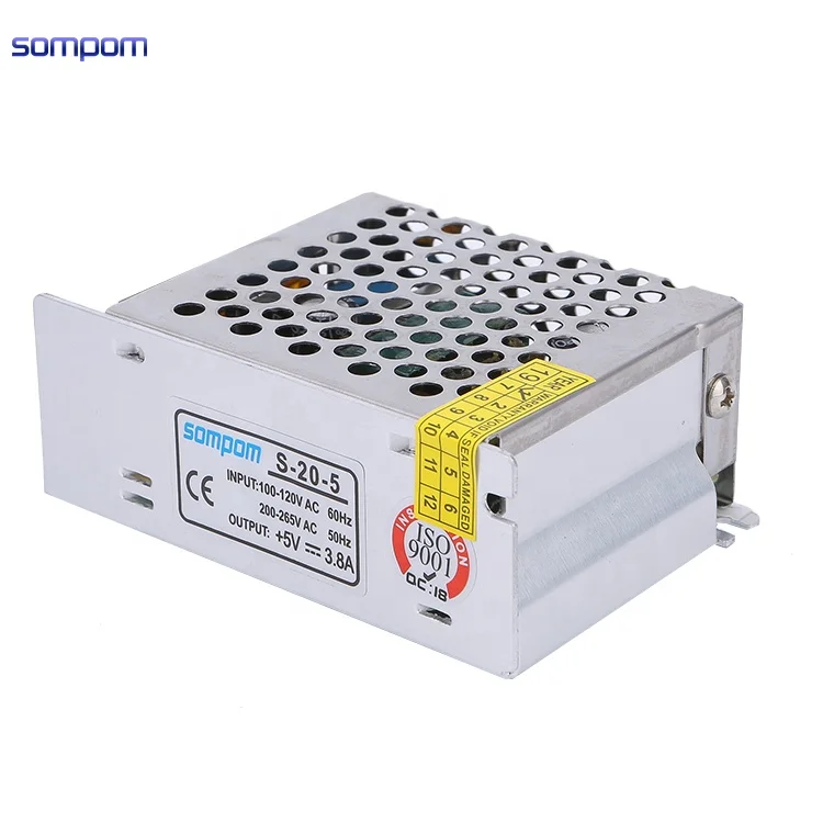 High Performance 5V 3.8A AC/DC MW Switching Power Supplies for Audio Amplifier