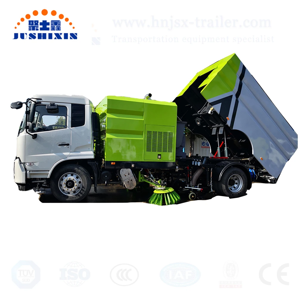 city street and runway and airport vacuum road sweeper truck with 1.5m3 water and 4m3 dust tank capacity