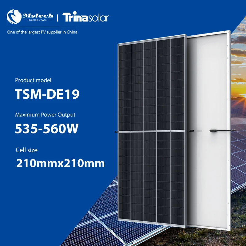 Trina Pv модул TSM-DE19 535w 540w 545w 550w 555w 560w 210mm TSM-DE19 модули Fotovoltaici панели 110 ячеек Sonnenkollektoren