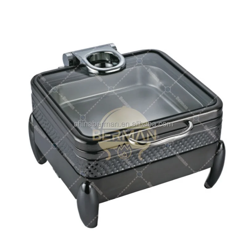 Other hotel restaurant supplies new arrival High Quality black color stainless steel 18/10 luxury chafing dish