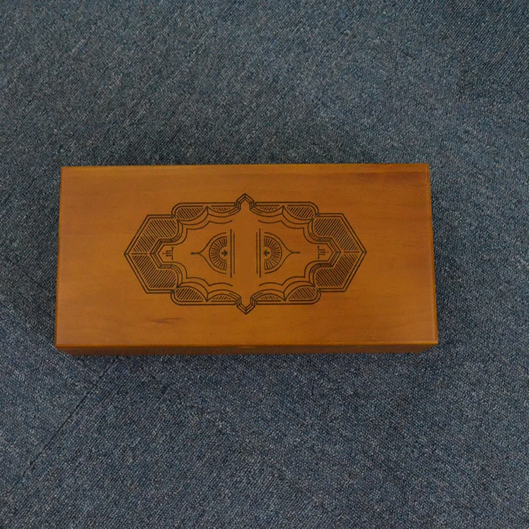Cylindrical Brown Logo Wooden Storage Box For Wine