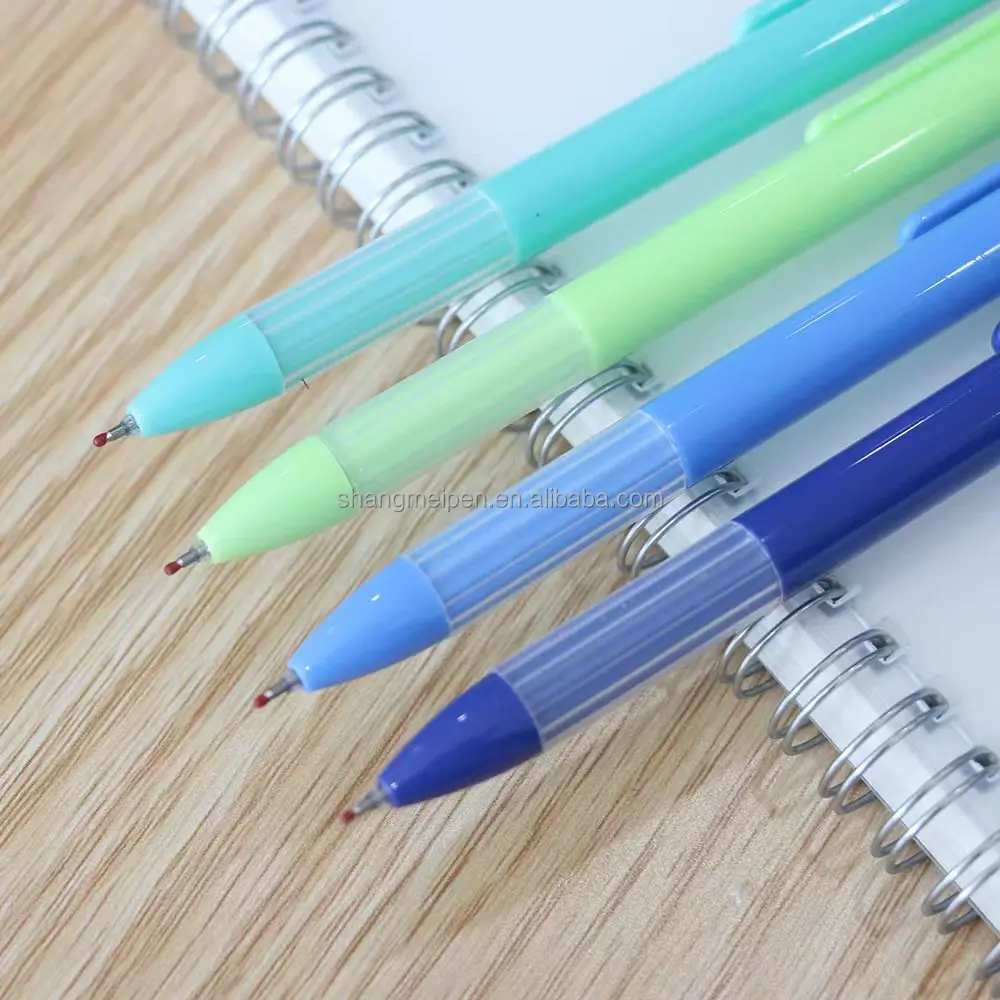 Wholesale Multi-Color 1.0mm Smooth Writing Semi-Gel Pen Cute  Plastic Ballpoint Pen with Black Blue Ink