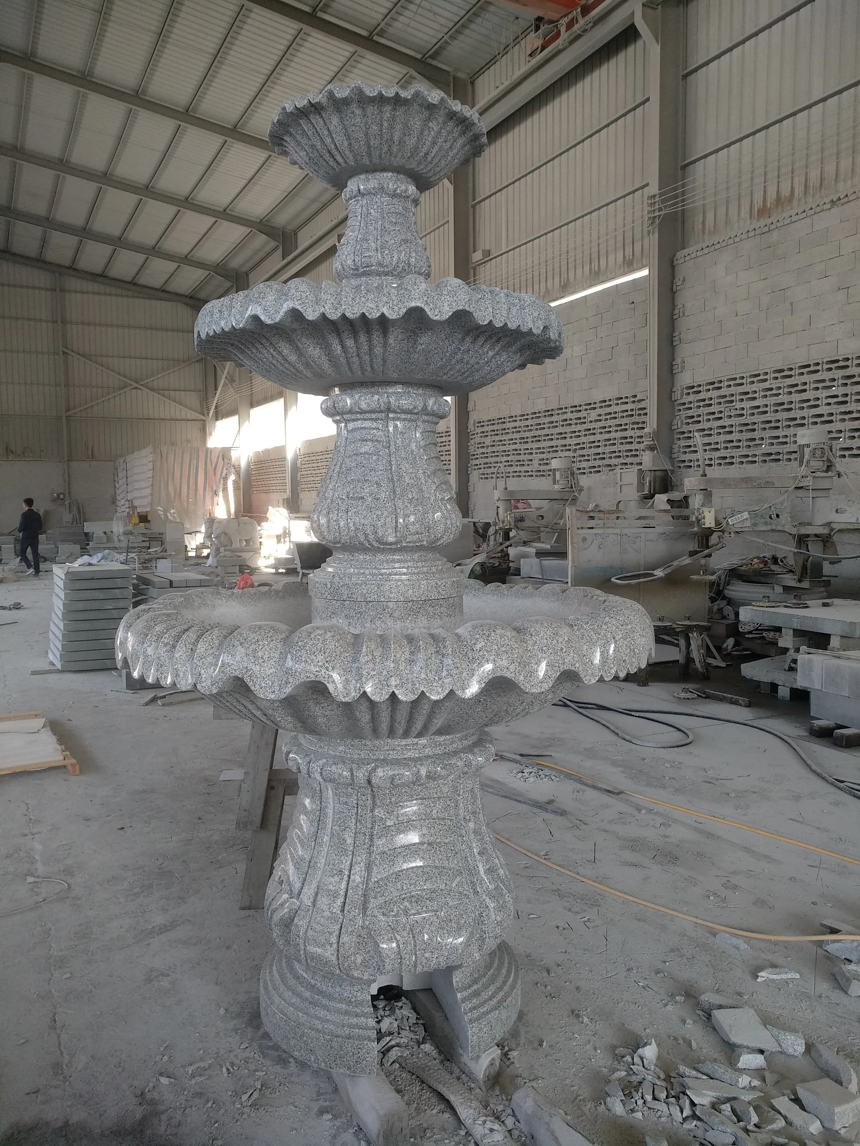 Fish body granite fountain water fountain outdoor garden fountains