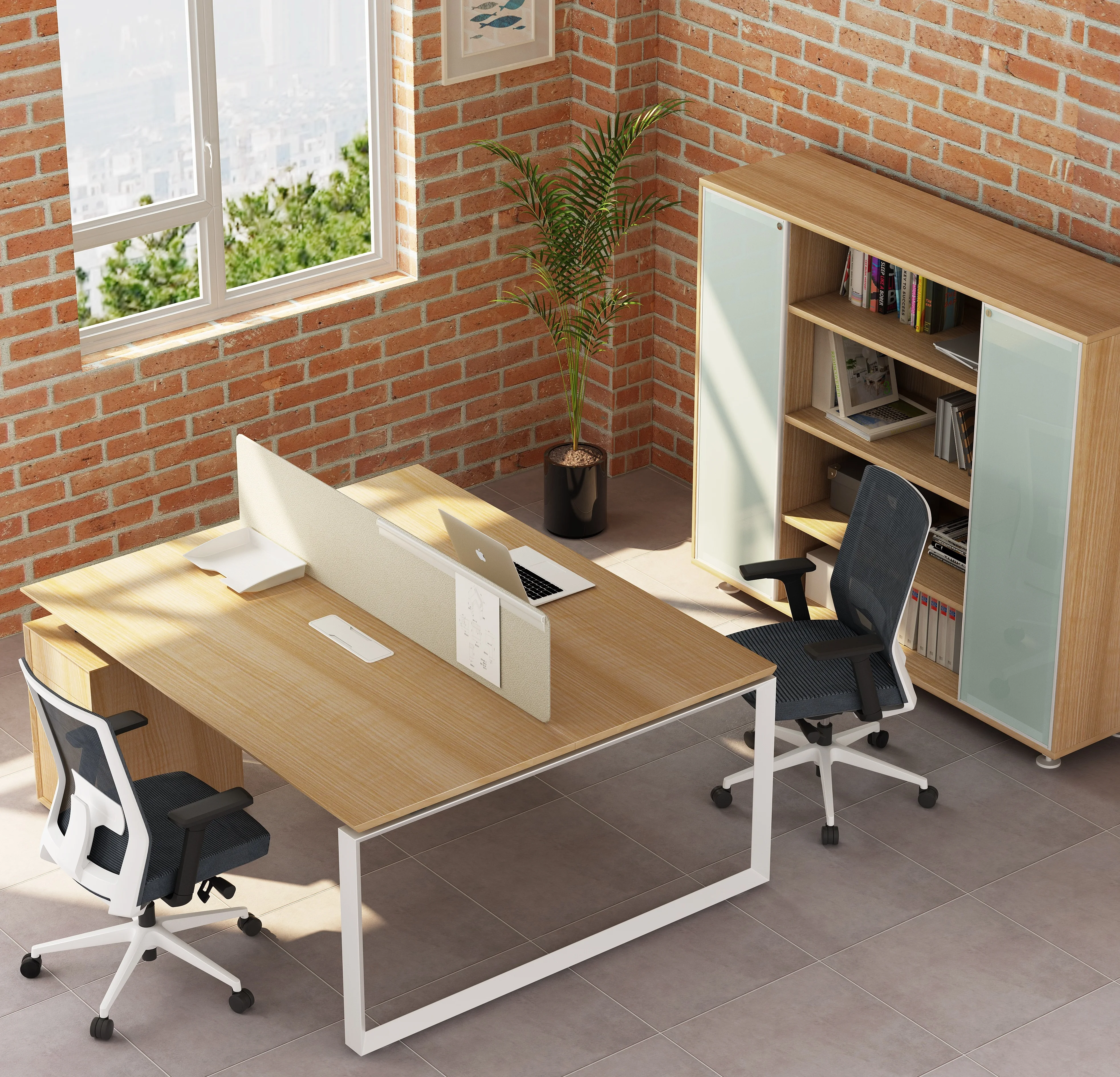 High quality fashion design standard new model modern modular 4 person workstation furniture