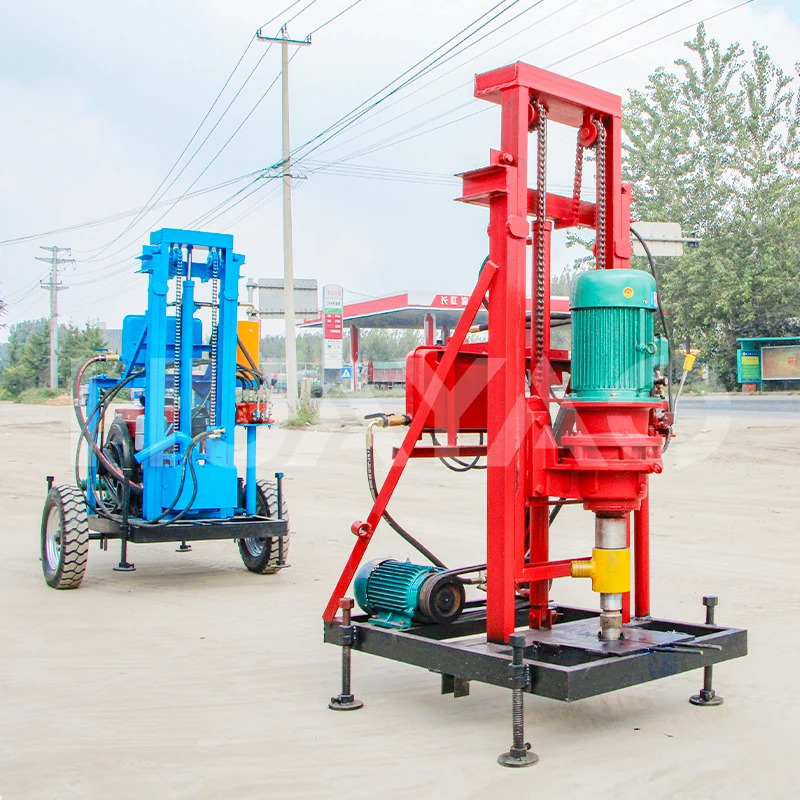 Full electric small 80m Depth horizontal Mounted Borehole Water Well Drilling machine