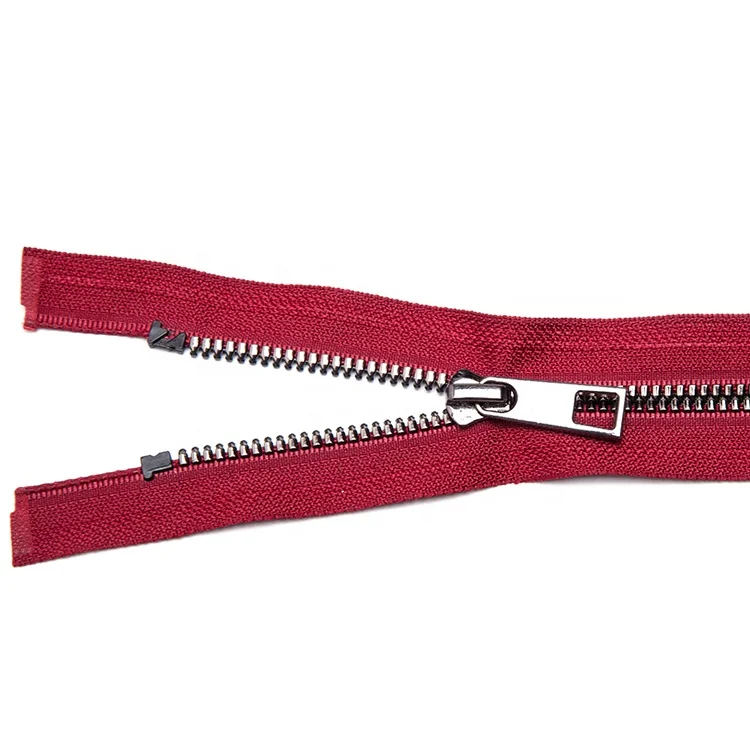 YAB Customize Two Way Open Long Chain Double Sided Zipper 2 Way Plastic Resin Zipper For Clothes