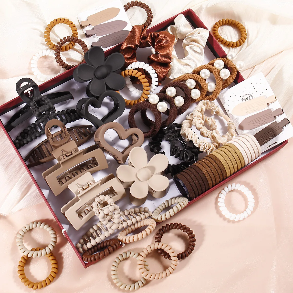 Girls Elastic Hair Band Hair Claws Hair Accessories Set Fashion Beautiful Decoration Sets