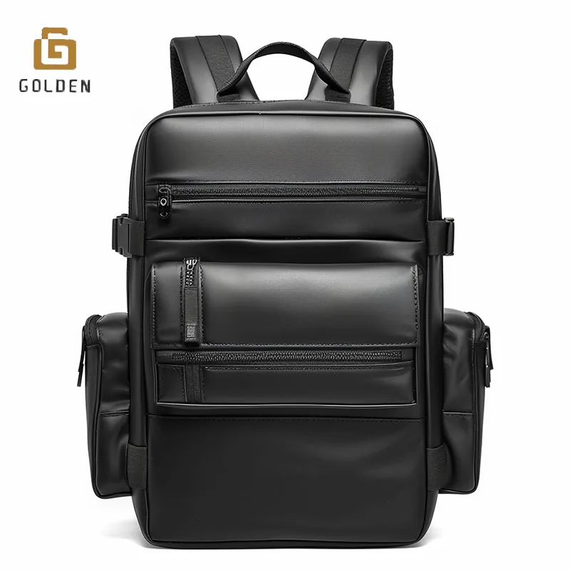 Golden High Quality Custom Casual Sports Hard Laptop Case Backpack Anti Theft Laptop Backpack 1 Piece Backpack For Women Laptop