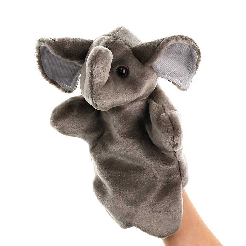 Best selling elephant puppet custom plush toy soft animal elephant hand puppet