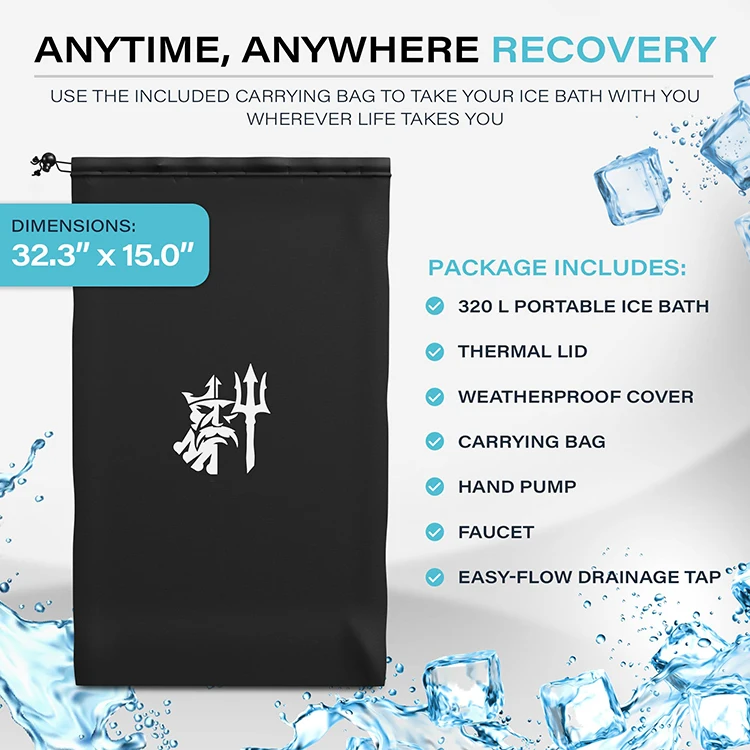 Outdoor small Hot Selling Drop Stitch Tpu Pvc Oem  cold water plunge tub for athletes to enjoy cold water ice