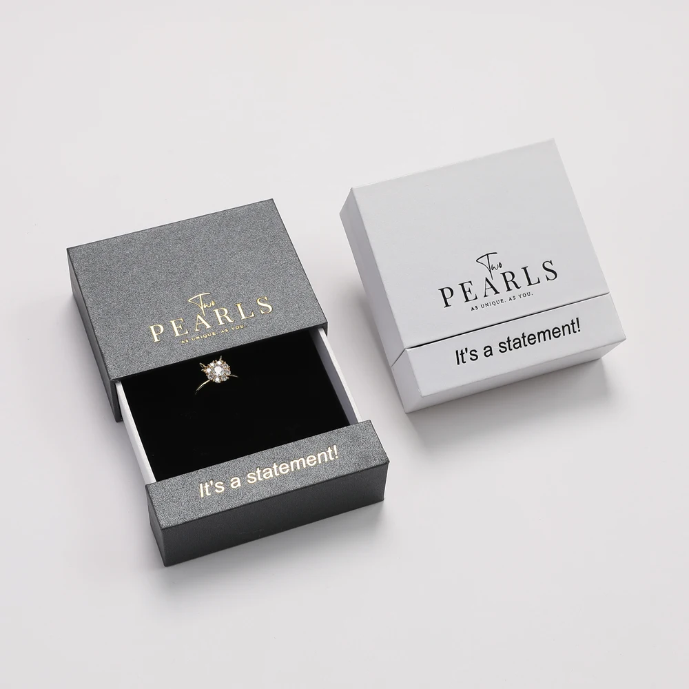 custom logo recyclable handmade slide gift box packing for jewellery earring necklace bracelet rings paper jewelry drawer box