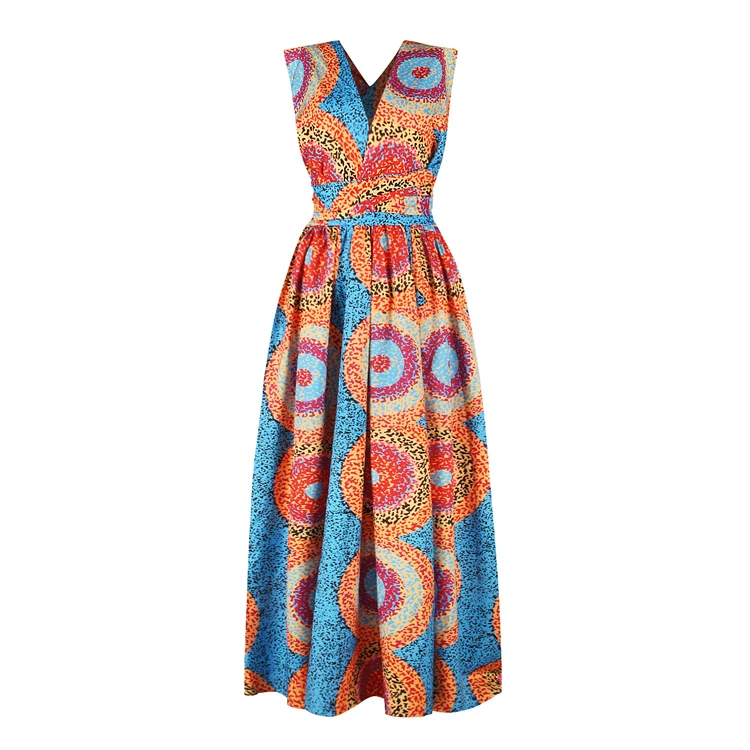 
2019 African Fashion Designs Elegant Clothing African Print Long Maxi Dress Sexy Dresses Party 